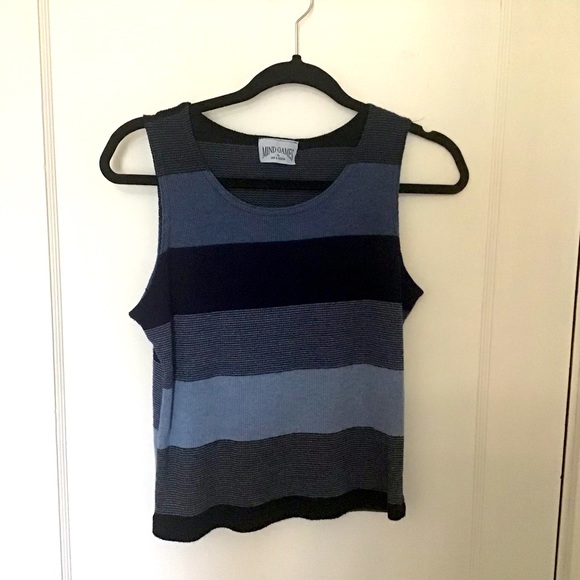 4/$25 Vintage Mind Games by Ike & Eddie sleeveless cropped 90's top medium - Picture 1 of 7
